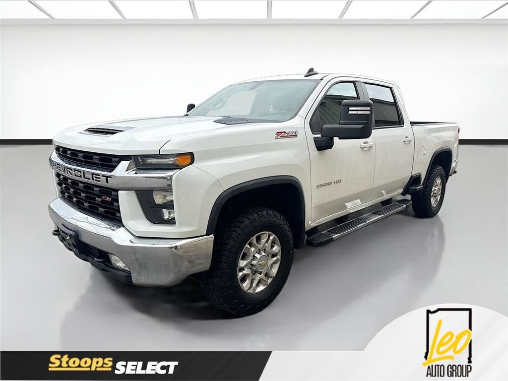2023 Chevrolet Silverado 2500 HD LT in Summit White — front three-quarter view