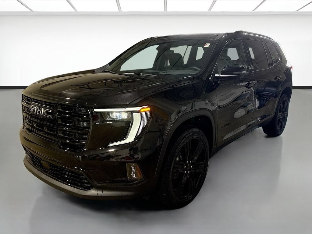 2026 GMC Acadia Elevation in Ebony Twilight Metallic — front three-quarter view