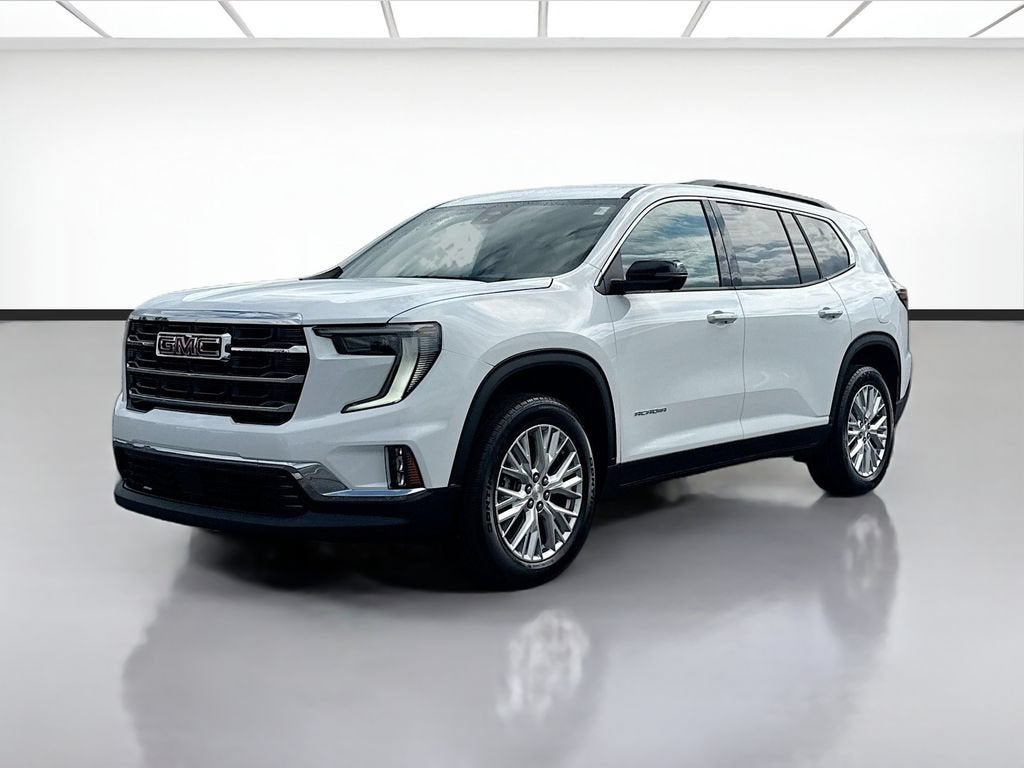 2026 GMC Acadia Elevation in Summit White — front three-quarter view