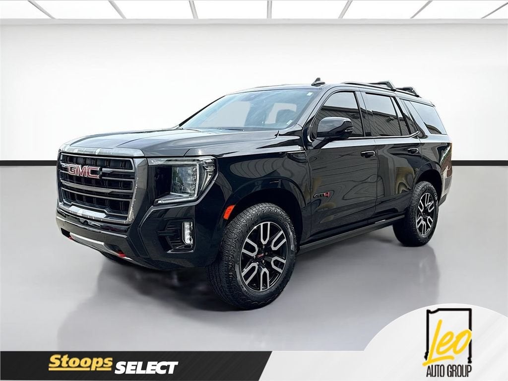 2023 GMC Yukon AT4 in Onyx Black — front three-quarter view