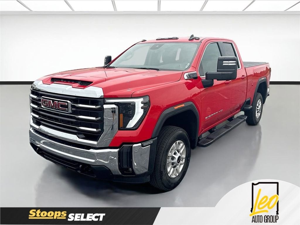 2024 GMC Sierra 2500 HD SLE in Cardinal Red — front three-quarter view