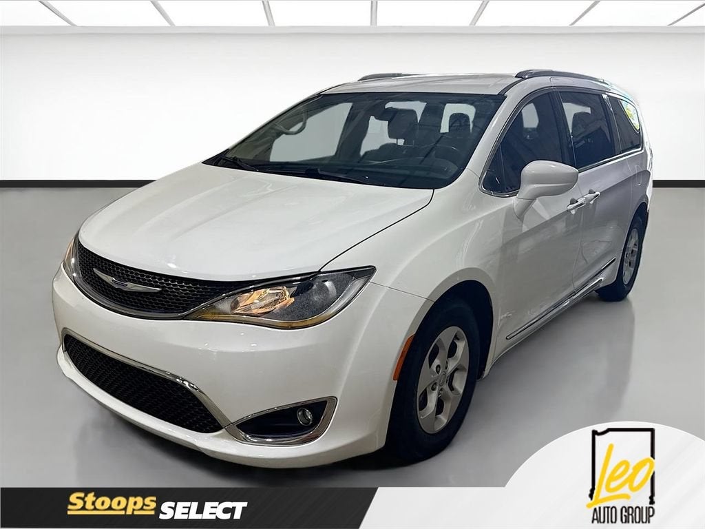 2017 Chrysler Pacifica Touring-L Plus in White — front three-quarter view