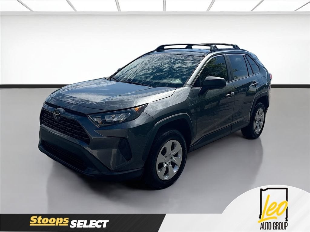 2021 Toyota RAV4 LE in Gray — front three-quarter view