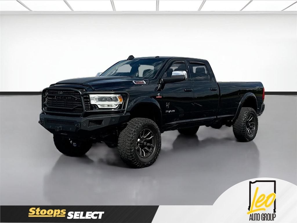 2022 RAM 3500 Laramie Crew Cab 4x4 8' Box in Black — front three-quarter view