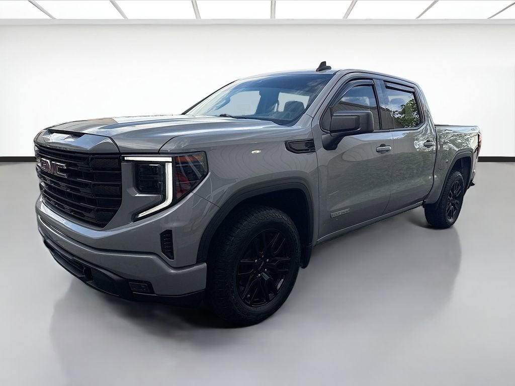 2024 GMC Sierra 1500 Elevation in Thunderstorm Gray — front three-quarter view