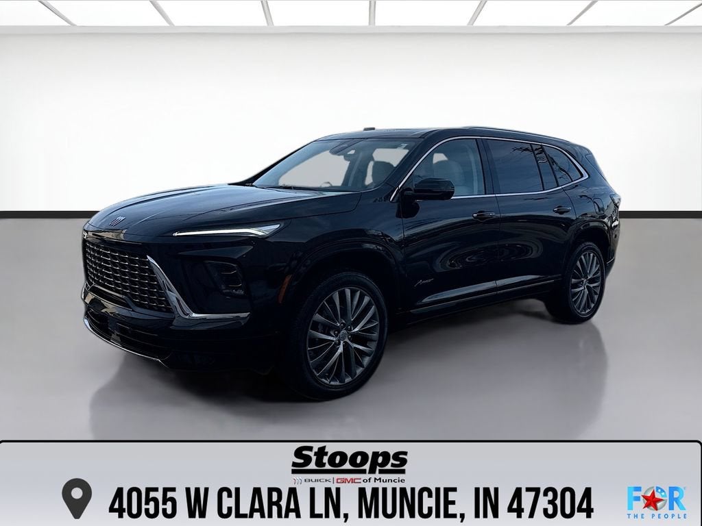 2026 Buick Enclave Avenir in Ebony Twilight Metallic — front three-quarter view