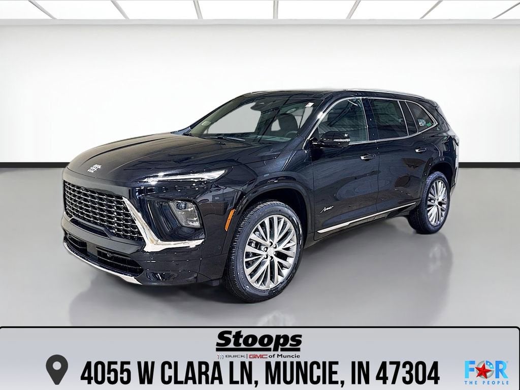 2026 Buick Enclave Avenir in Ebony Twilight Metallic — front three-quarter view