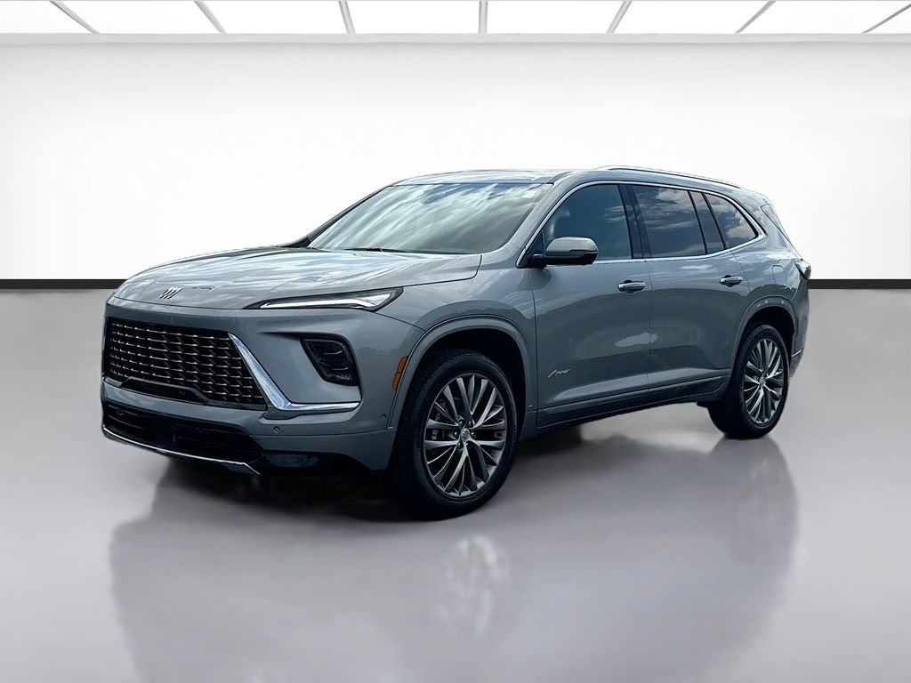 2026 Buick Enclave Avenir in Moonstone Gray Metallic — front three-quarter view