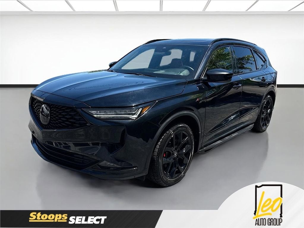 2023 Acura MDX w/A-Spec Package in Black — front three-quarter view