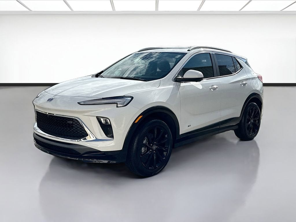 2026 Buick Encore GX Sport Touring in Summit White — front three-quarter view