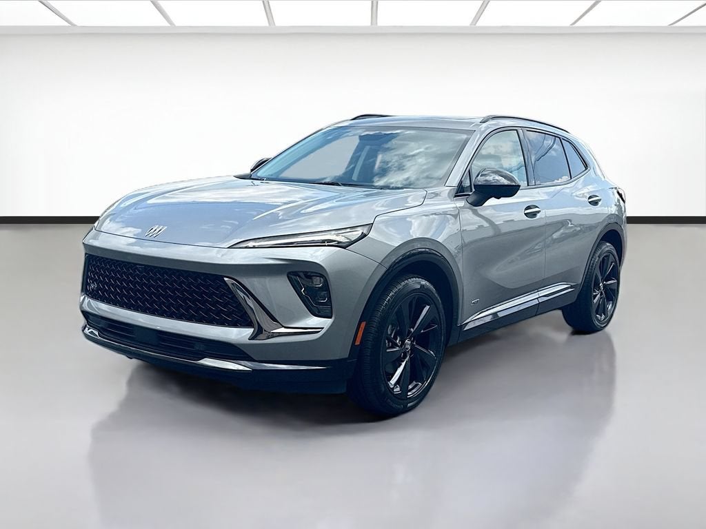 2026 Buick Envision Sport Touring in Moonstone Gray Metallic — front three-quarter view