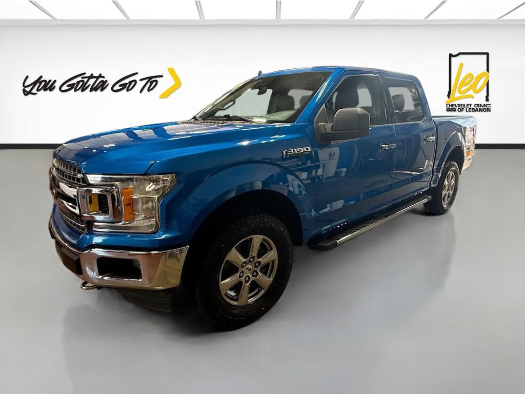 2019 Ford F-150 XLT in Blue — front three-quarter view