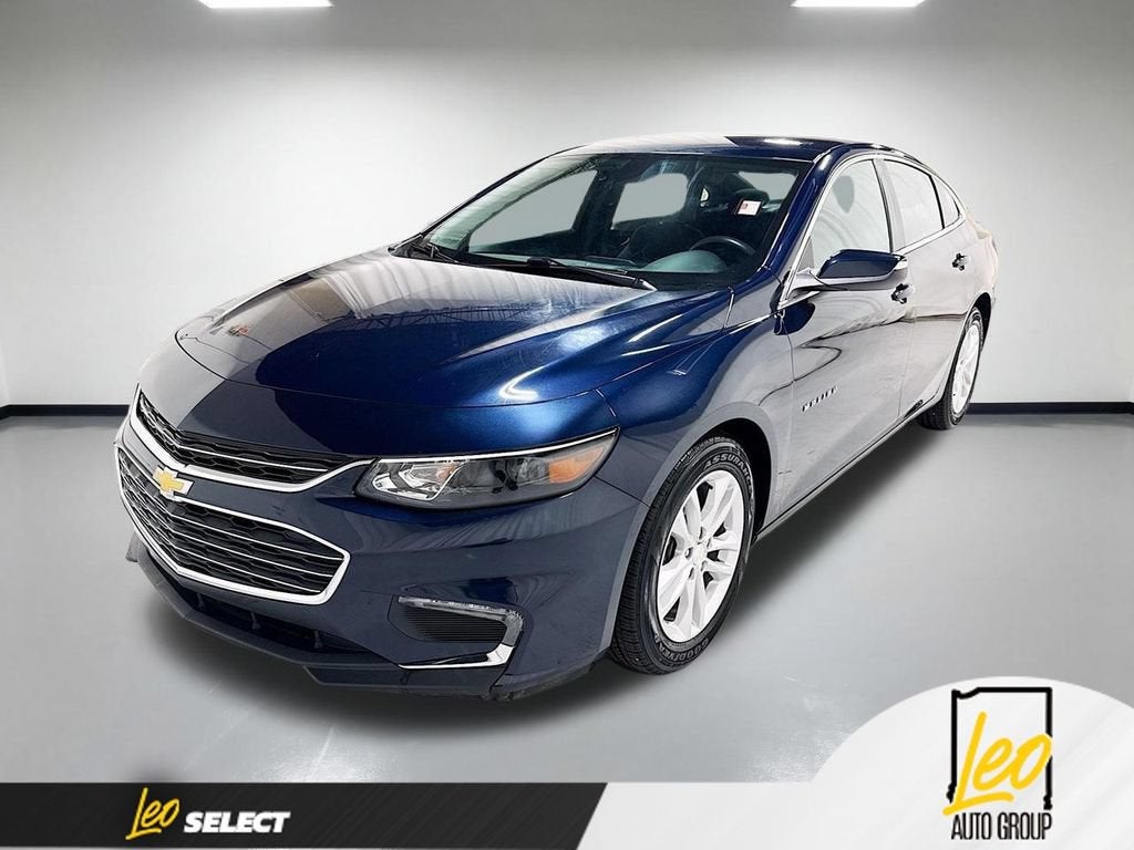 2018 Chevrolet Malibu LT in Blue Velvet Metallic — front three-quarter view