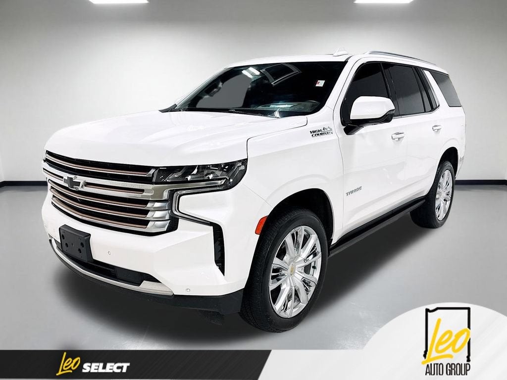 2023 Chevrolet Tahoe High Country in Iridescent Pearl Tricoat — front three-quarter view