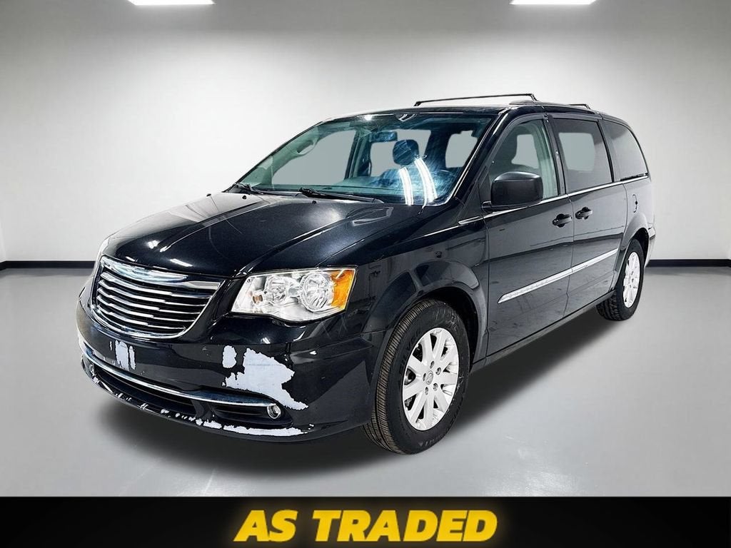 2015 Chrysler Town & Country Touring in Black — front three-quarter view
