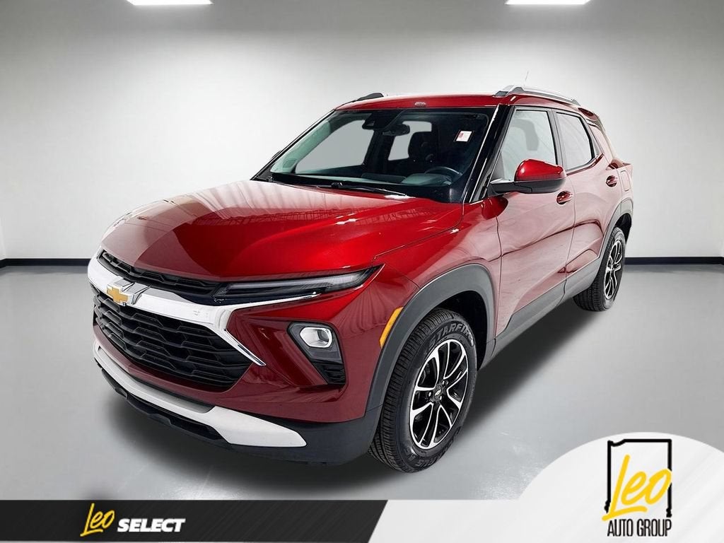 2024 Chevrolet Trailblazer LT in Crimson Metallic — front three-quarter view